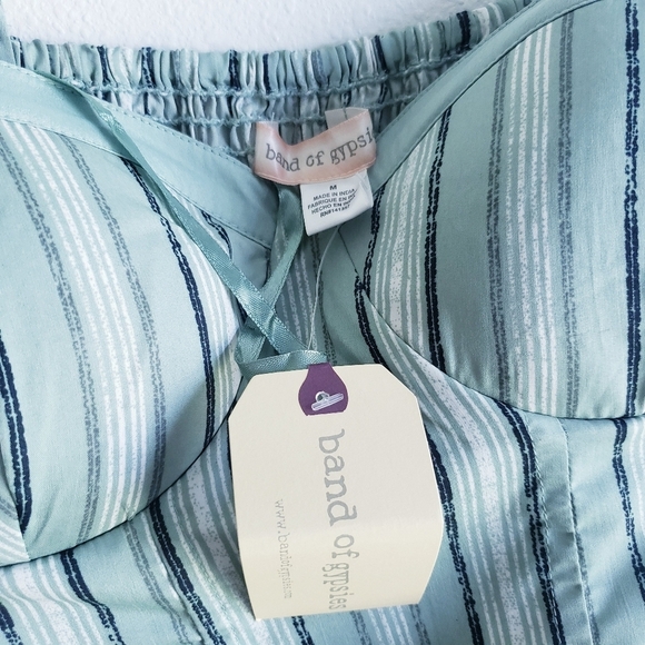 Striped Green Jumpsuit - Picture 7 of 7